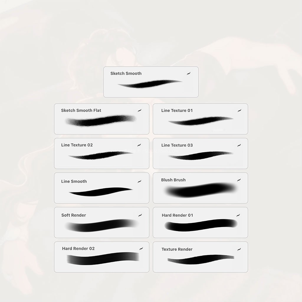 10支日常全能手绘笔刷(Procreate+PS+CSP)